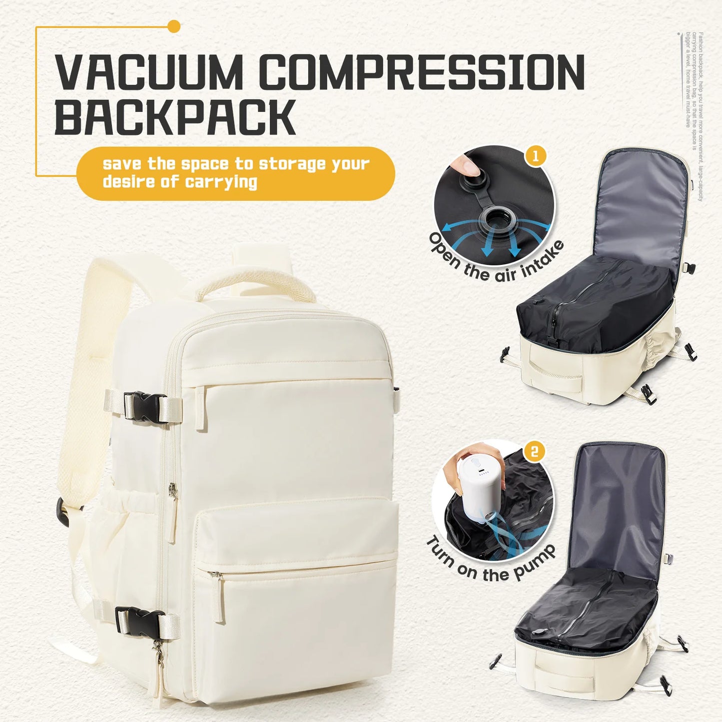 Men Vacuum Compression Backpack ,High quality vacum bag