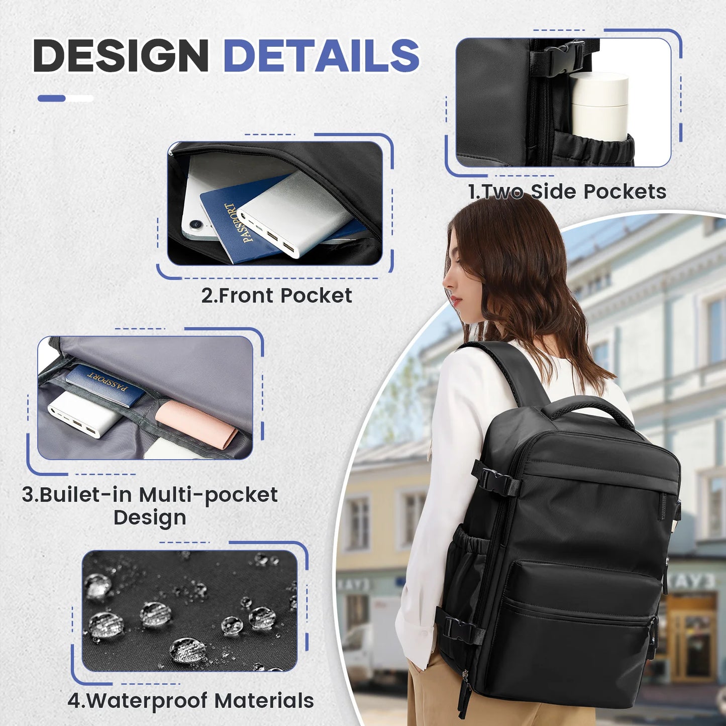 Men Vacuum Compression Backpack ,High quality vacum bag