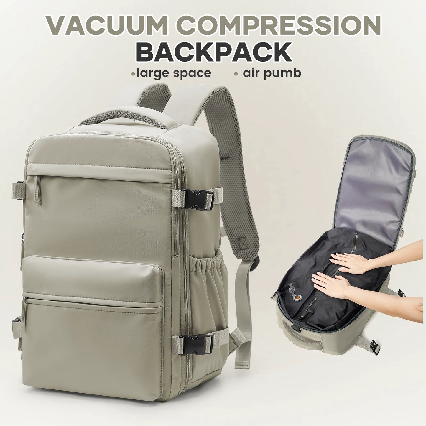 Men Vacuum Compression Backpack ,High quality vacum bag